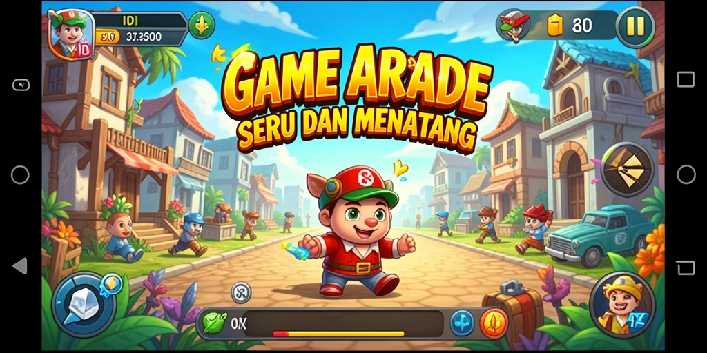 Tangkapan layar utama 8ID menampilkan aksi gameplay Arcade yang mendebarkan.