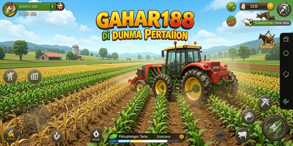 Tangkapan layar gameplay GAHAR188 menampilkan aktivitas pertanian yang menyenangkan.
