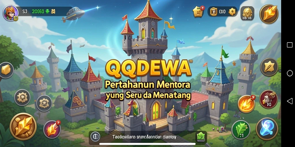 Tampilan gameplay seru di QQDEWA dengan strategi Tower Defense yang mendalam.
