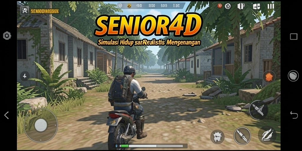 Screenshot gameplay SENIOR4D menampilkan aksi seru dalam simulasi kehidupan.