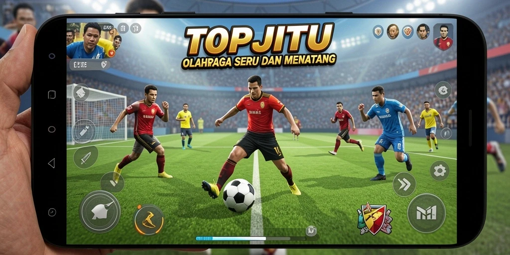 Tangkapan layar dari gameplay seru TOPJITU di mana pengguna bersaing.